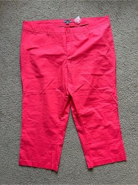 Bright Pink Jessica London Cropped Pants